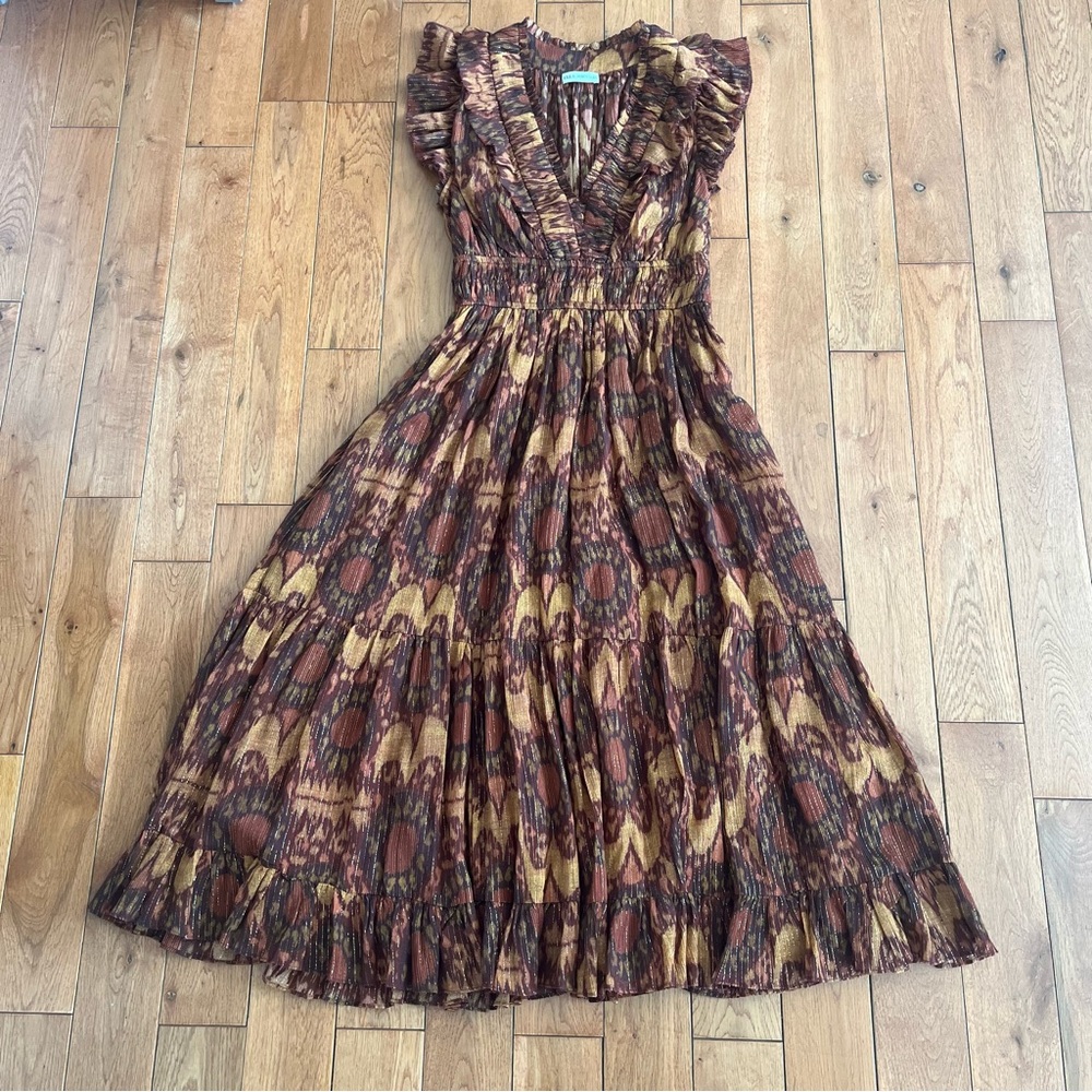 Ulla Johnson Brown and Tan Maxi Dress